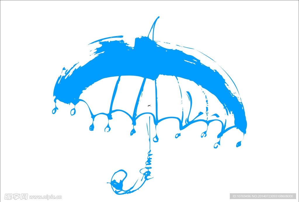 卡通雨伞 笔刷素材