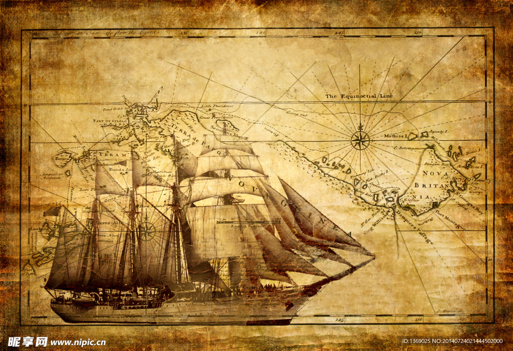 复古航海图