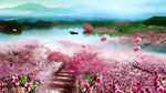 桃花飞舞