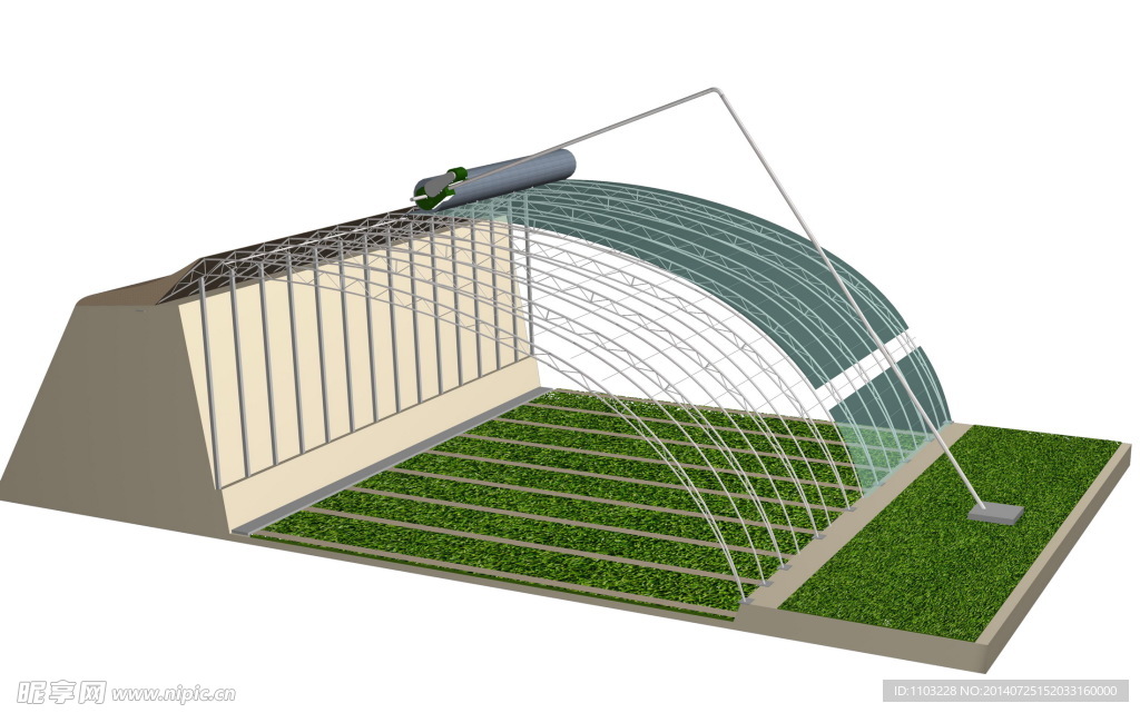 大棚结构 日光温室