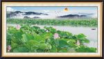 山水画-荷塘日出