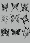 矢量蝴蝶 蝴蝶线描图
