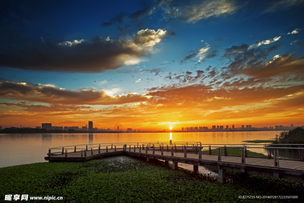 海边夕阳风光 海边风