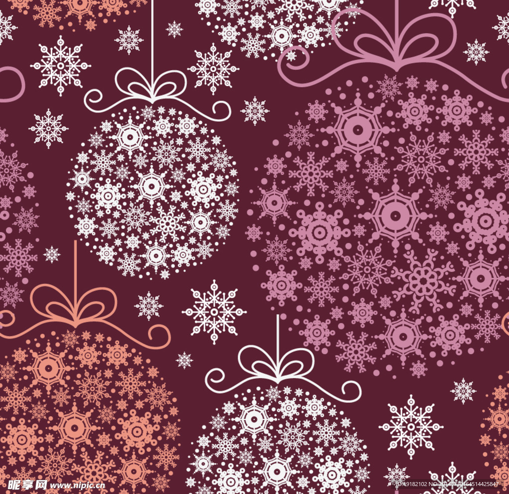 紫色欧式雪花底纹