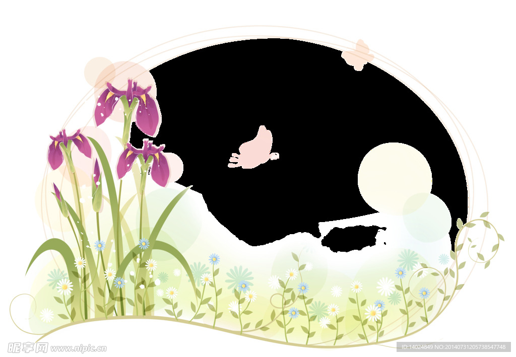 画框 卡通 花画框 画