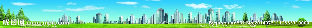 蓝天白云绿草地