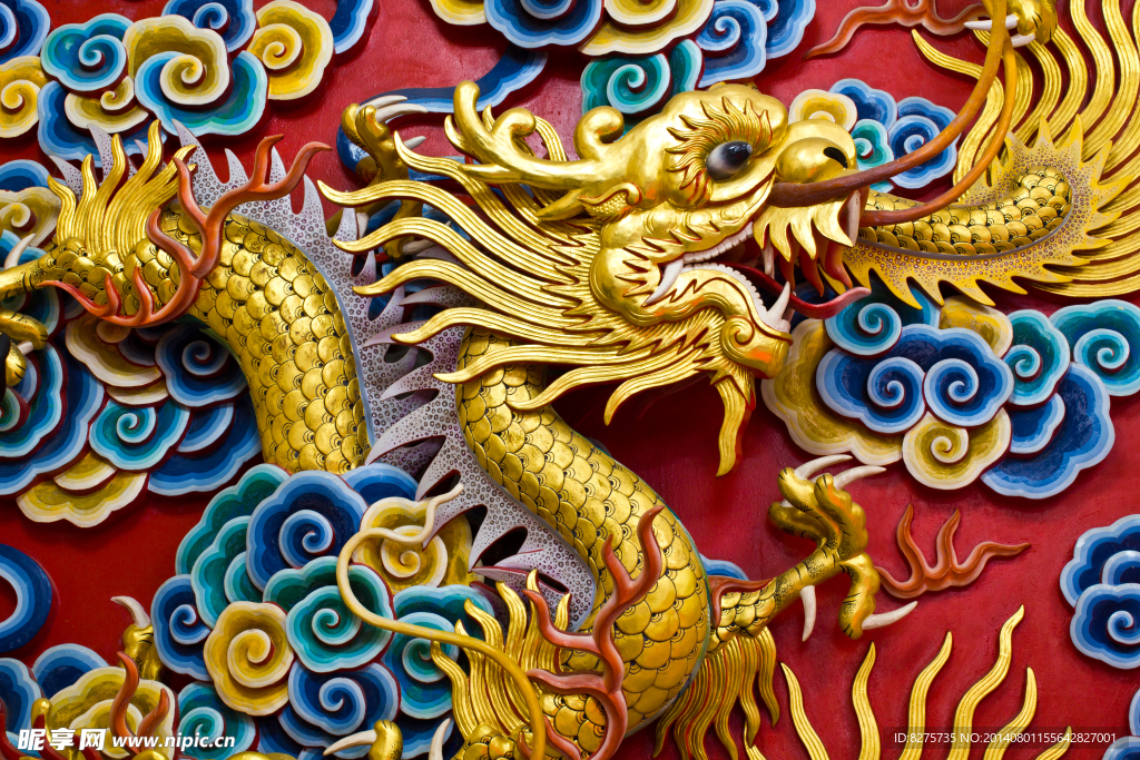 中国传统龙雕刻图腾特