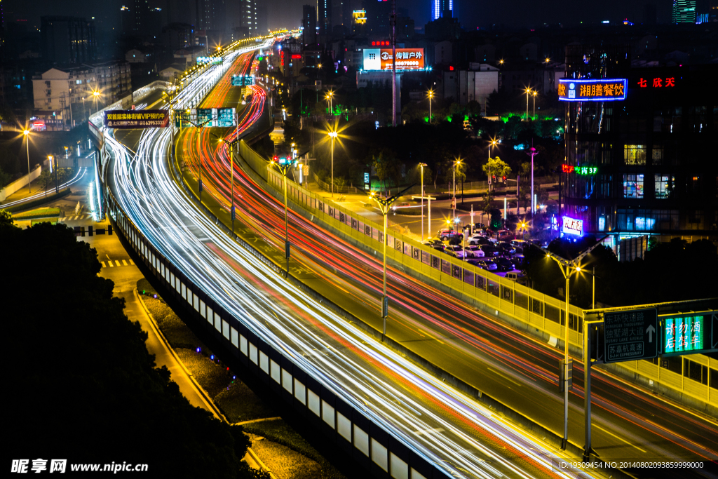 苏州南环高架夜景