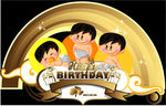 三胞胎周岁生日舞台背