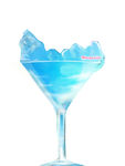 蓝色 饮料 水  CG  酒