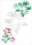 团簇花朵矢量图案