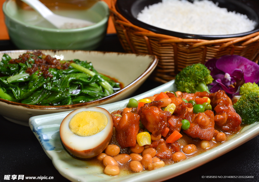 花生焖肉套餐