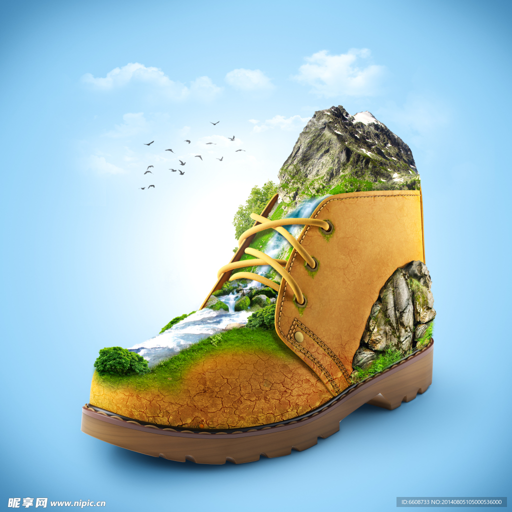 皮鞋瀑布