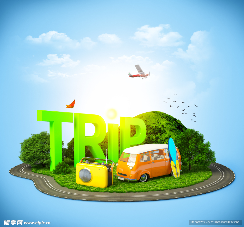 旅行创意广告