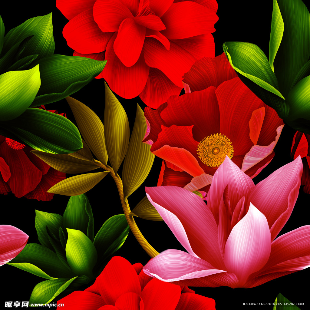 鲜花背景墙纸壁纸