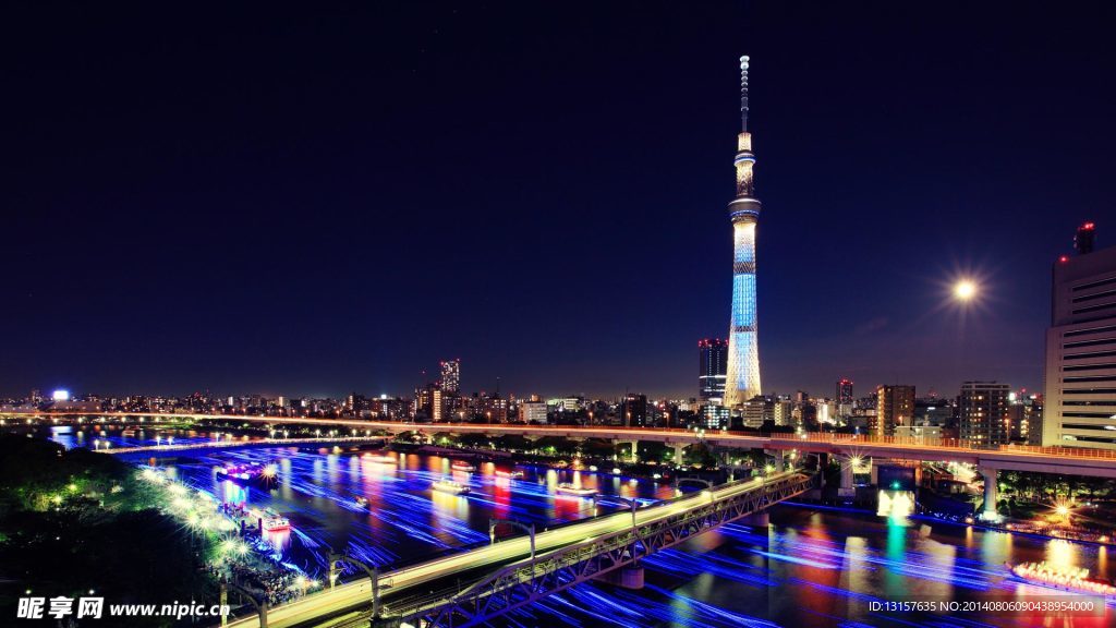东京墨田区的夜景