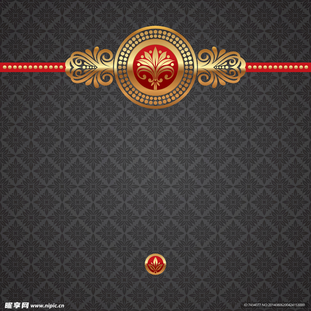 矢量华丽金色花纹背景