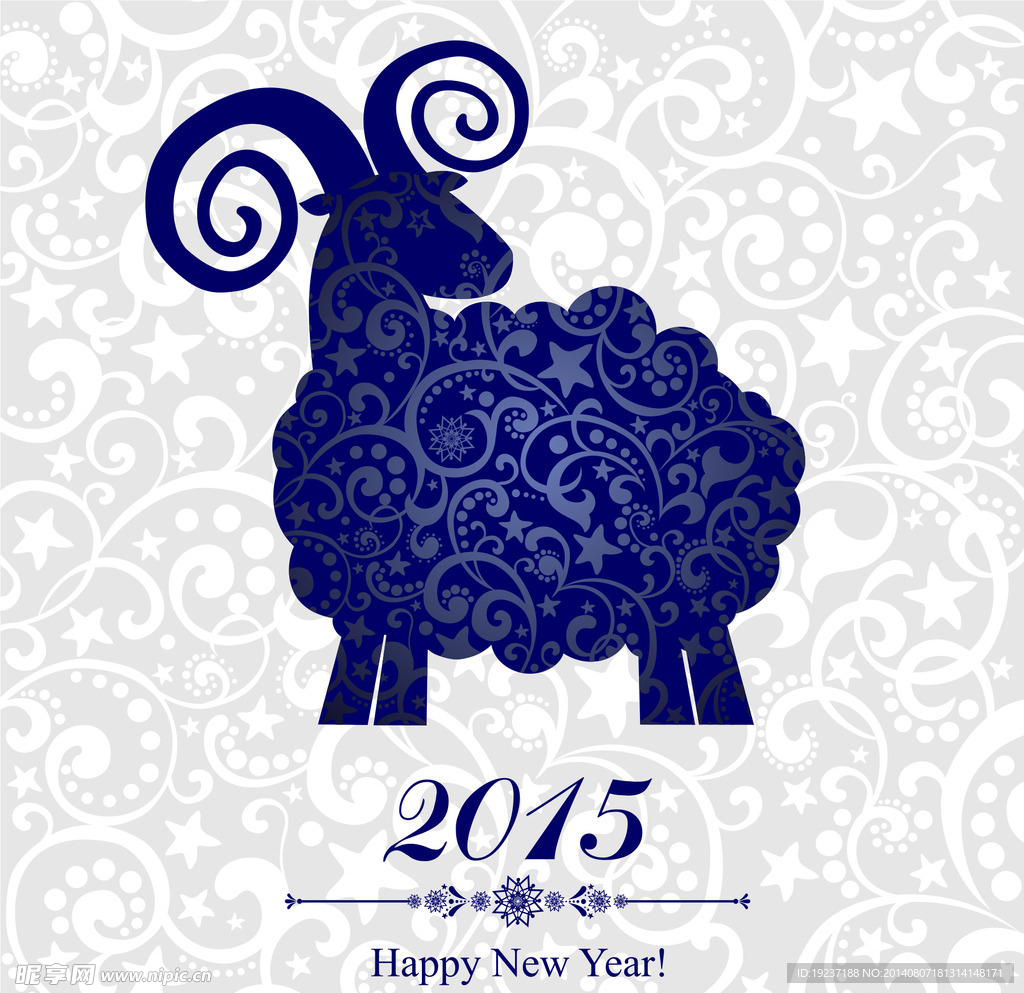 2015年羊年背景矢量