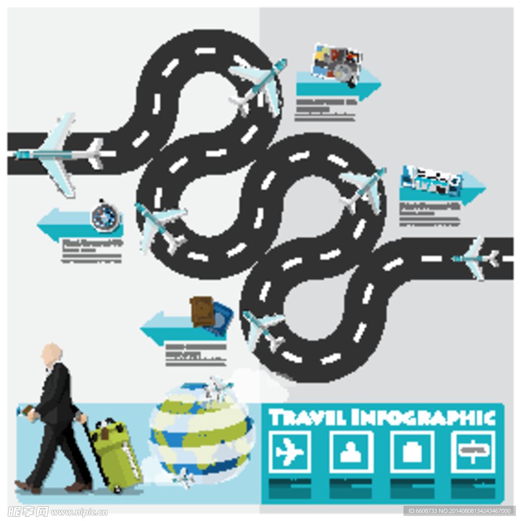 旅行旅行图标商务PPT