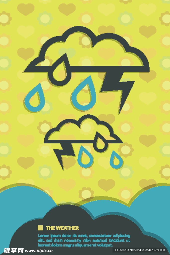 天气海报广告