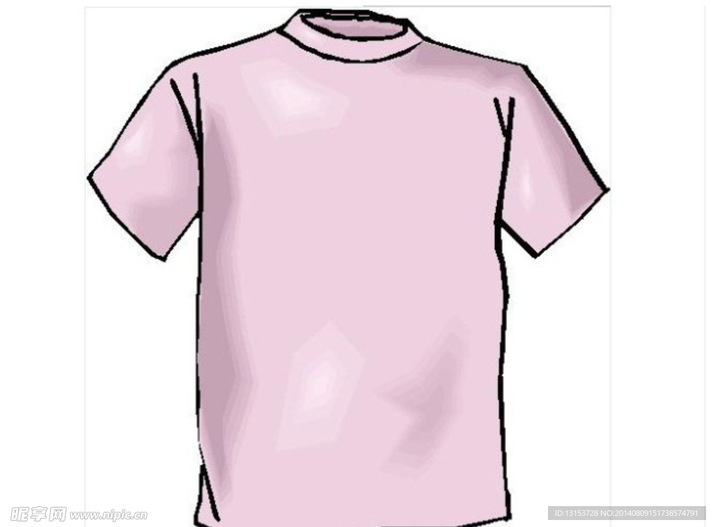粉色短袖设计图