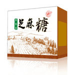 芝麻糖包装 分层 平面展开图