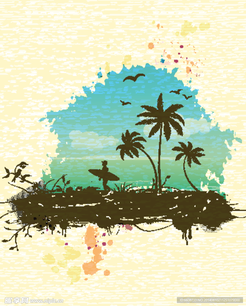 夏天旅游传单海报