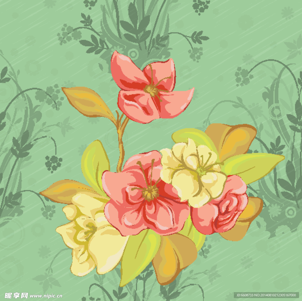 欧式花纹背景