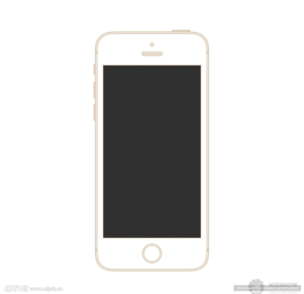 iphone5S线形素材模版
