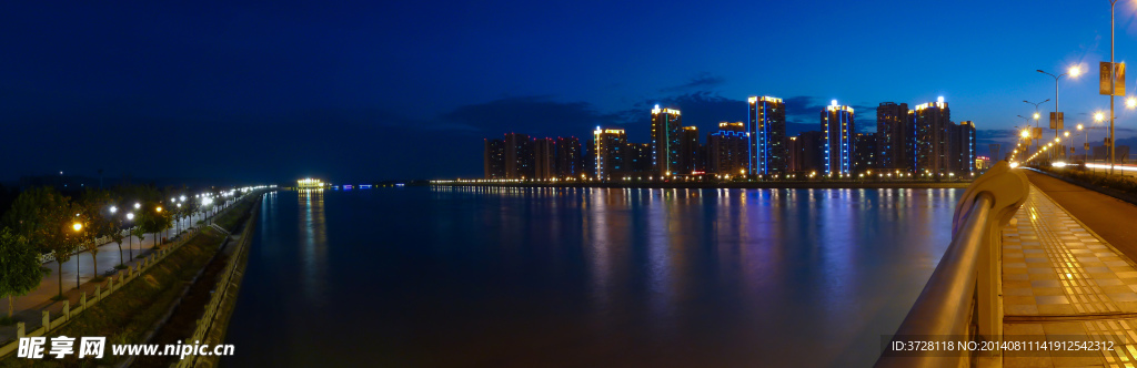 江油涪江三桥夜景