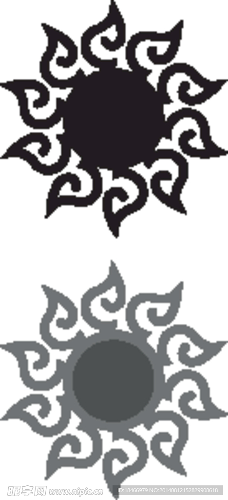 小圆形古典图案