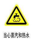 当心蒸汽和热水