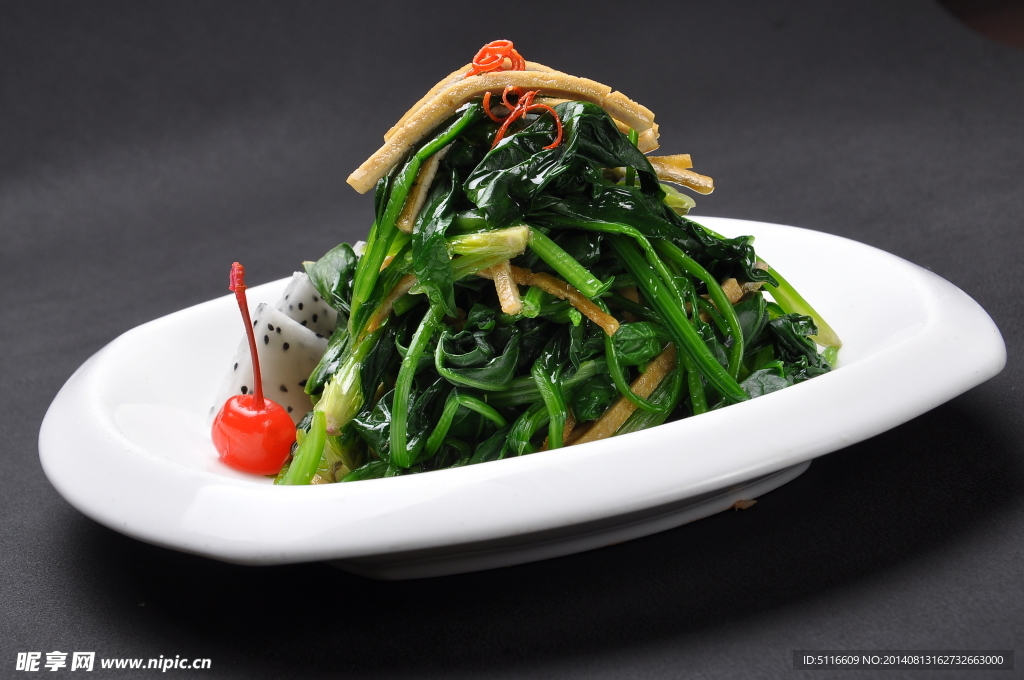 油豆腐丝拌菠菜