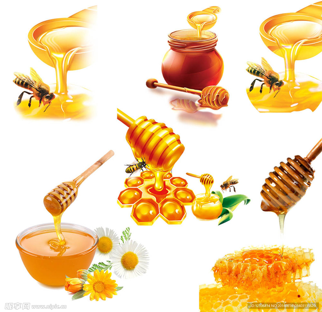 蜂蜜包装素材