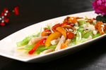 山椒莲芹炒野菌