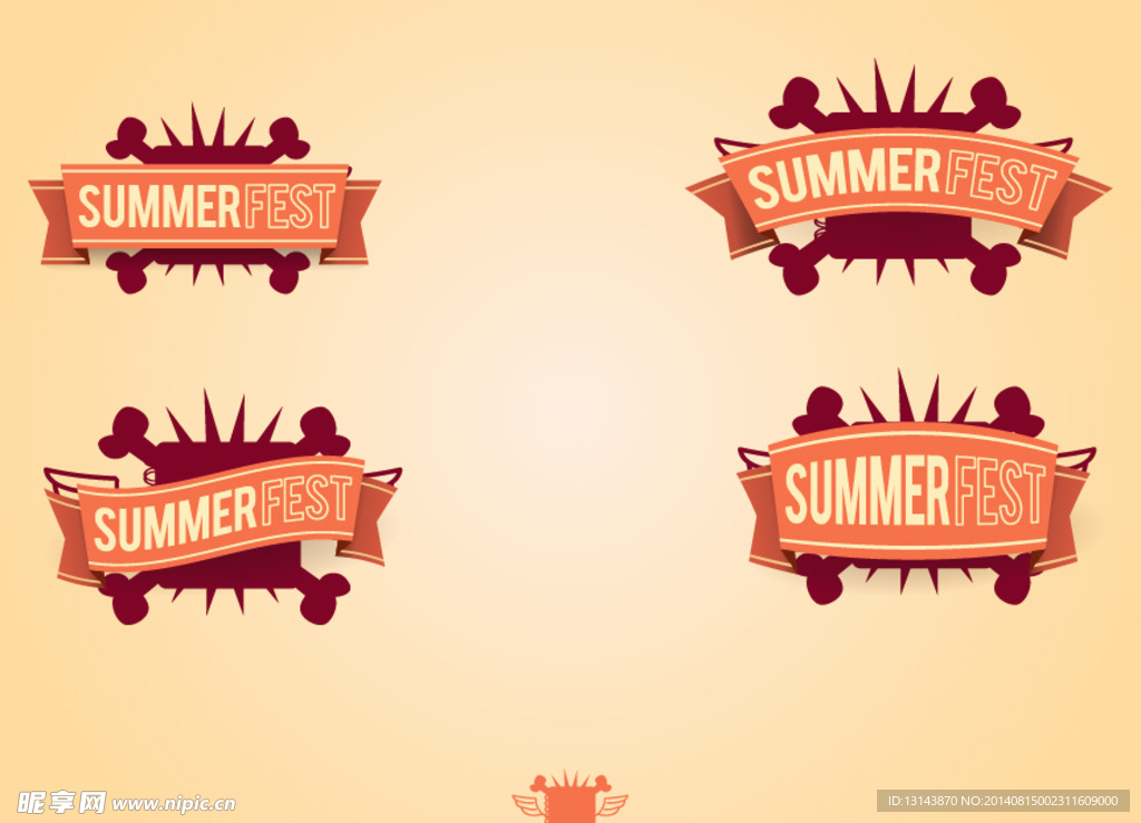 夏季矢量图标设计