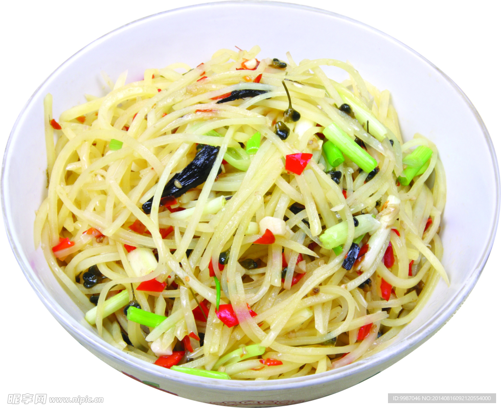 野菌花炒土豆丝