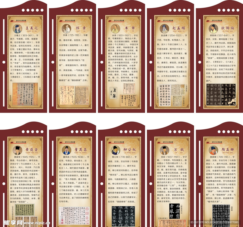 中国古代十大书法家