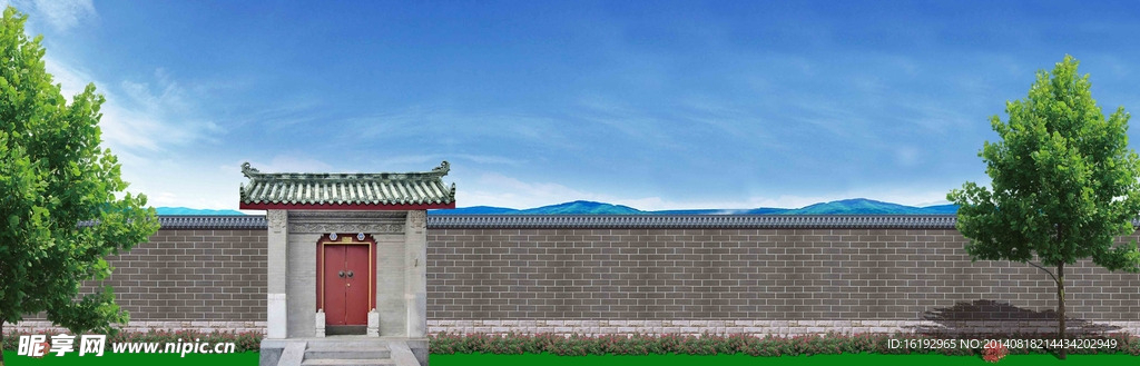 古建院墙及大门