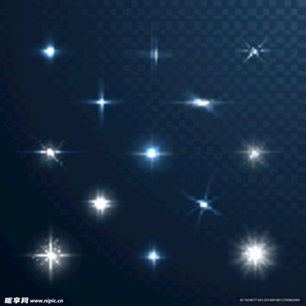 矢量闪亮星光
