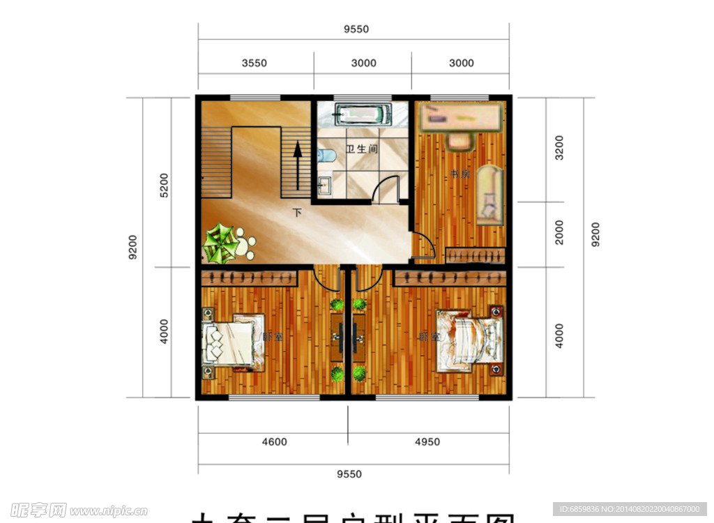 九套二层户型平面图