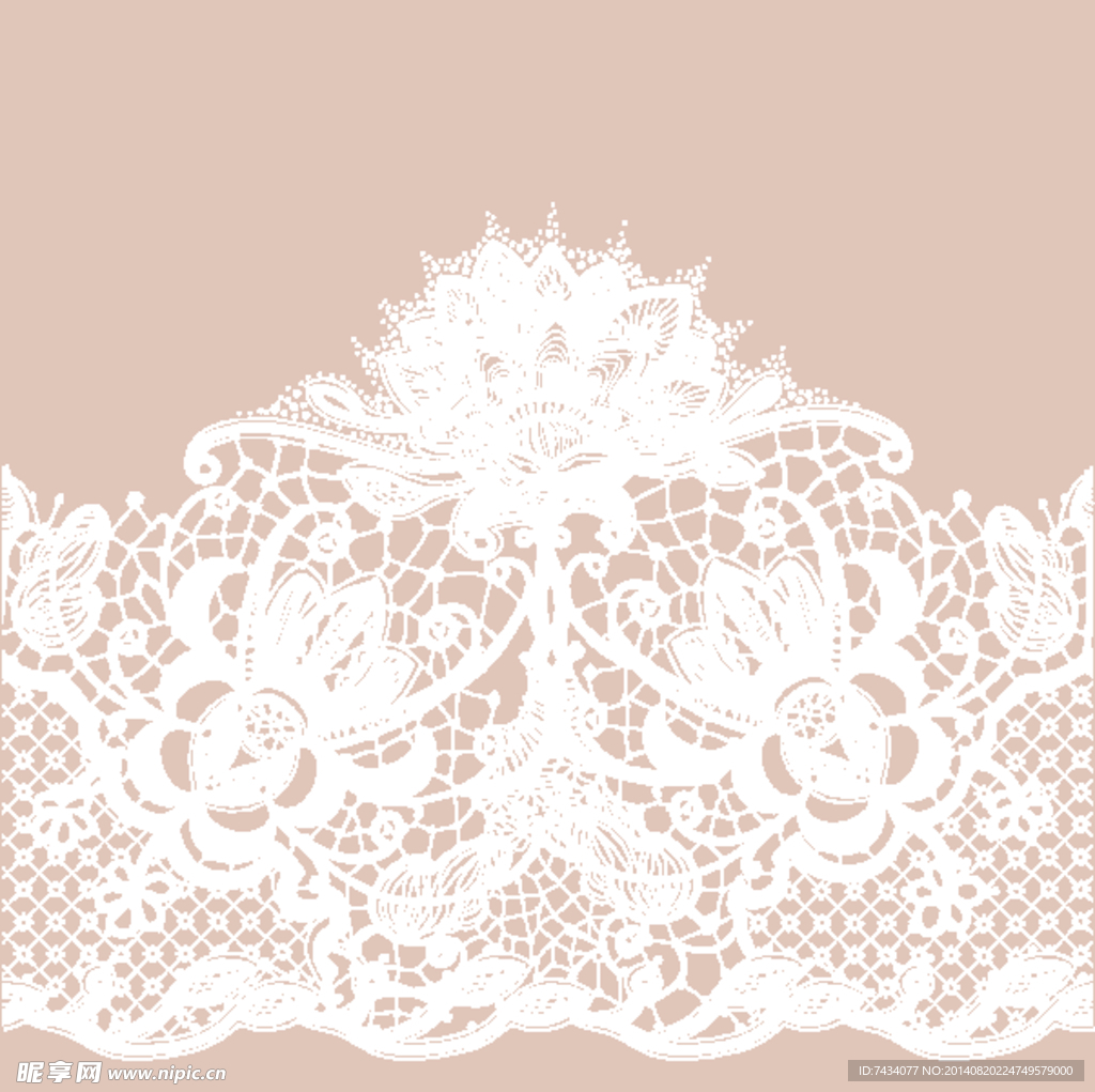 矢量蕾丝花边花纹