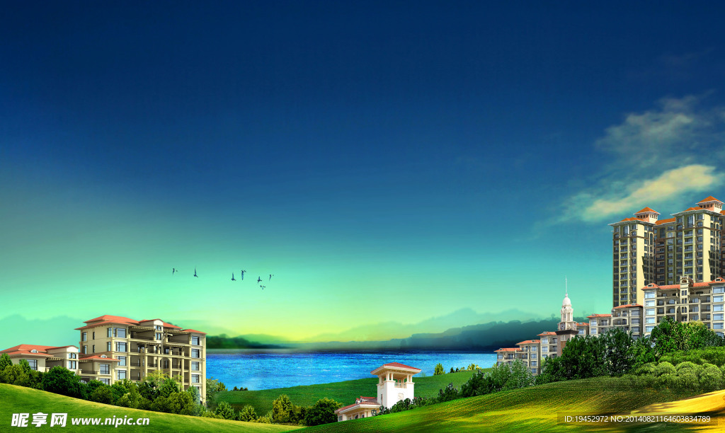 地产海报背景