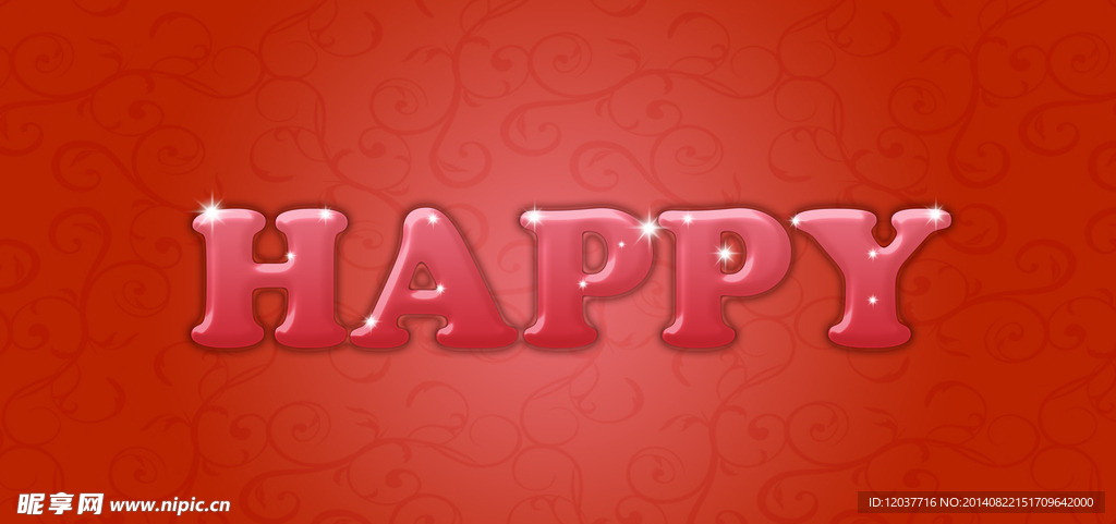 happy 字体设计