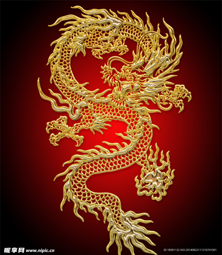 金属质感龙纹