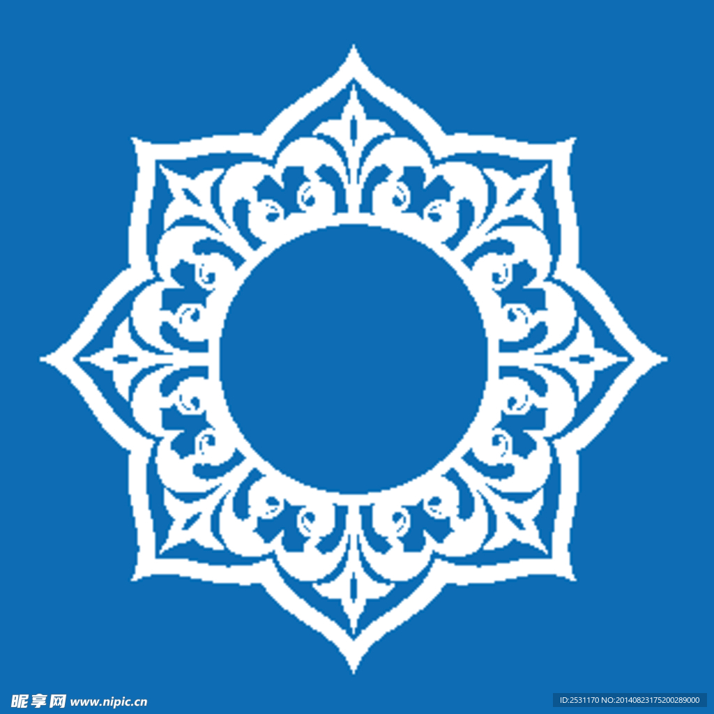 蓝色装饰花纹