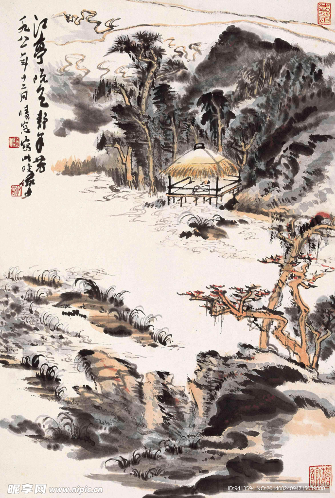 江亭晚色