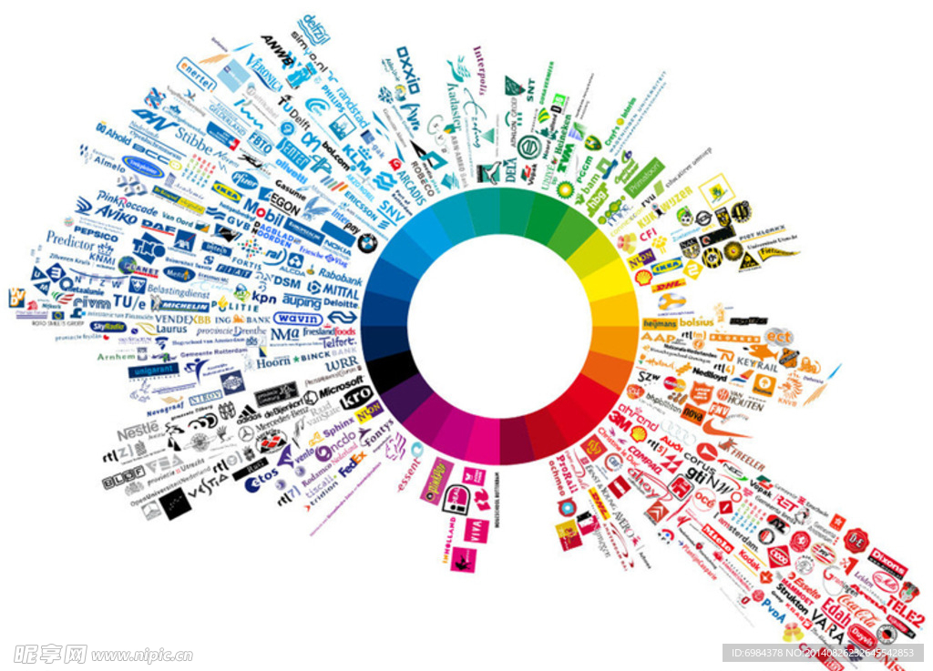 名牌Logo标志 色彩分类