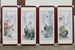 梅兰竹菊 砂石画