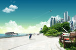 海边城市风景